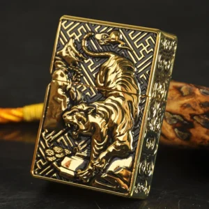 Kerosene Lighter Personalized Armor Relief Tiger-huge Power Windproof
