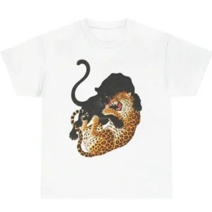 Leopard Pattern Print T-shirts Men Summer Casual Streetwear Y2k Tops