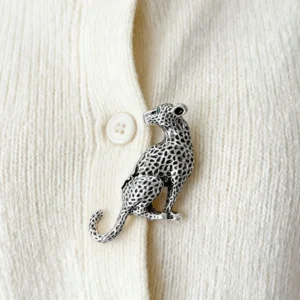 Leopard Brooch Pin Animal Jewelry Accessory for Winter Coats Dresses